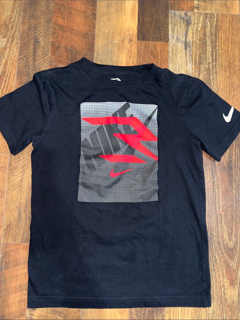 Nike Black Short Sleeve Tee with Red Graphic